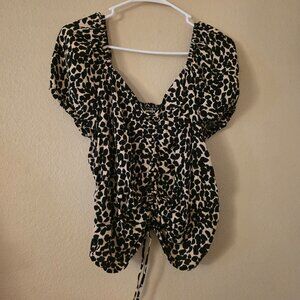 H&M Size Large Polka Dot Crop Top